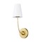Z-Lite Shannon Wall Sconce, 1-Light, 5.25 In.W x 7.25 In.L x 17 In.H, Rubbed Brass/white 3040-1S-RB - alternate 5